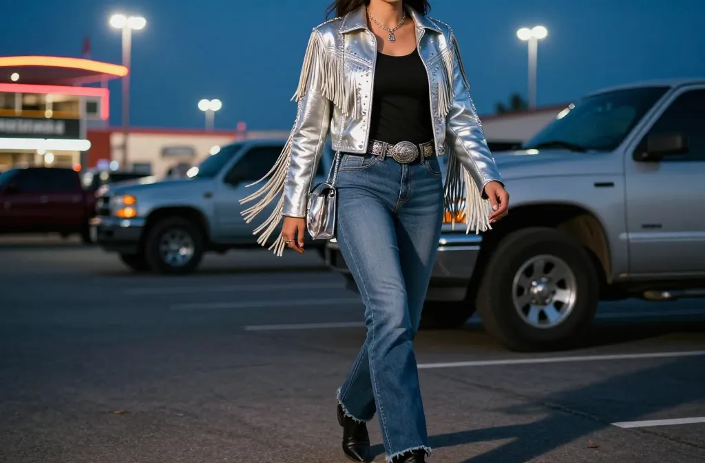 12 Silver Metallic Cowgirl Outfits — Shiny Looks That Stand Out