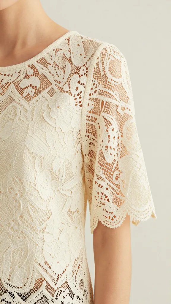 cream lace blouse sleeve in golden sun