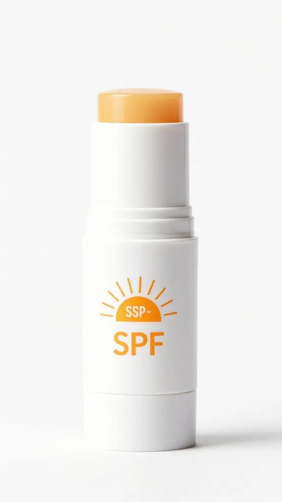 compact sunscreen stick with SPF label, product shot