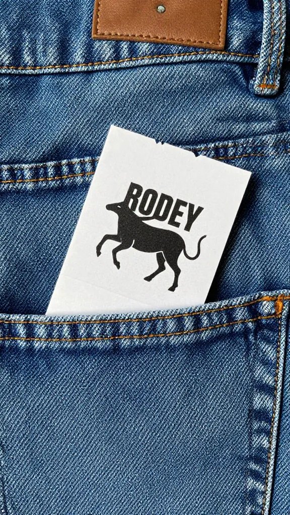 rodeo wristband ticket stub on denim pocket, closeup