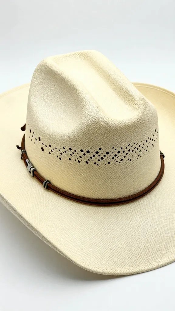 Prairie dress with straw hat at festival