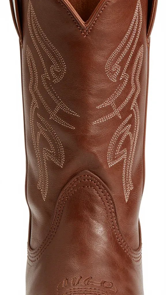 closeup of cowgirl boot instep showing snug fit