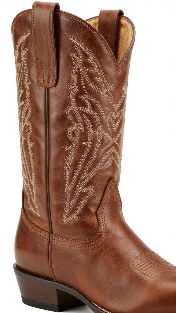 ostrich leather cowgirl boot quill pattern closeup