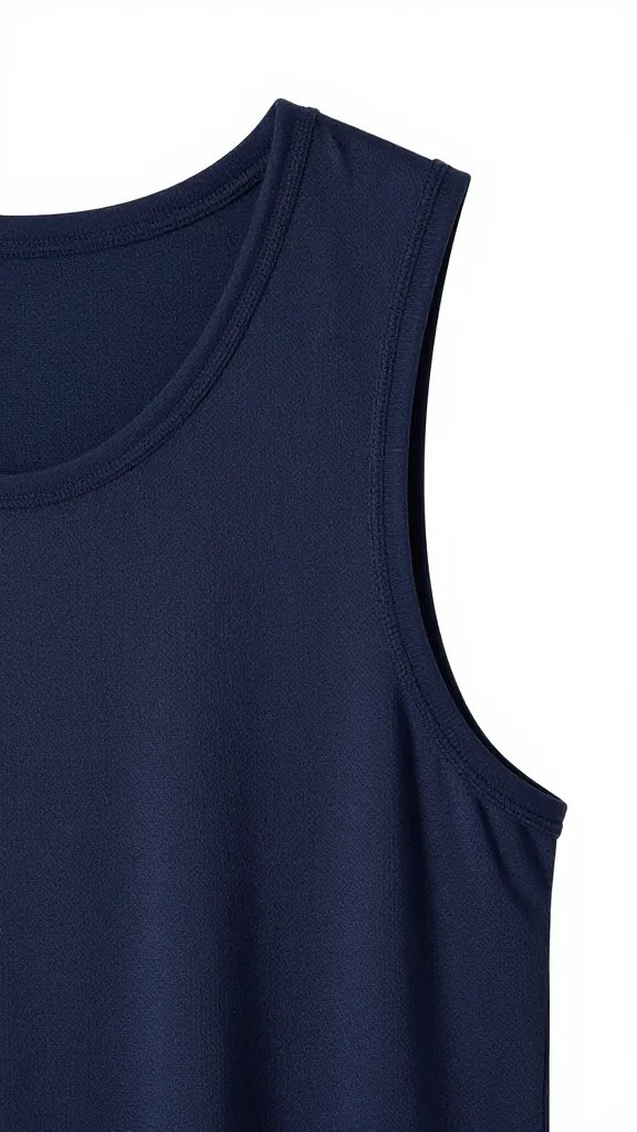 sweat-wicking tank top shoulder seam detail