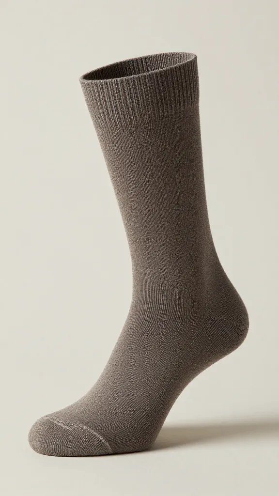 single medium-cushioned western boot sock on neutral backdrop