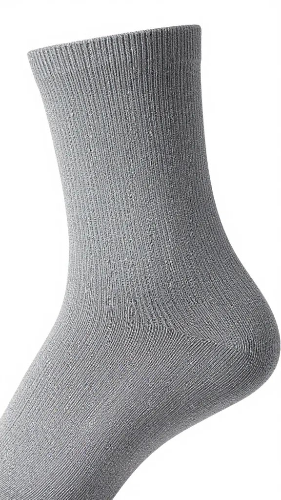 thin moisture-wicking sock fabric macro texture