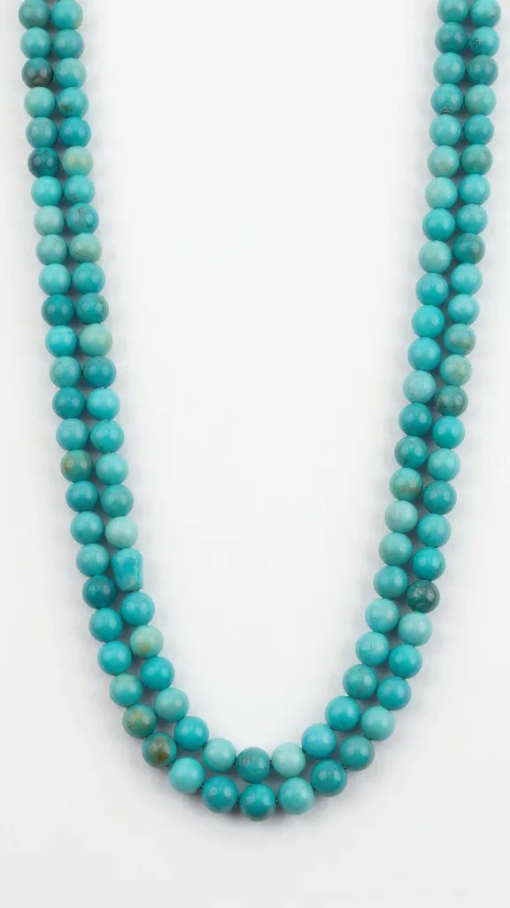 stacked-look turquoise bar necklace, single piece, clean background