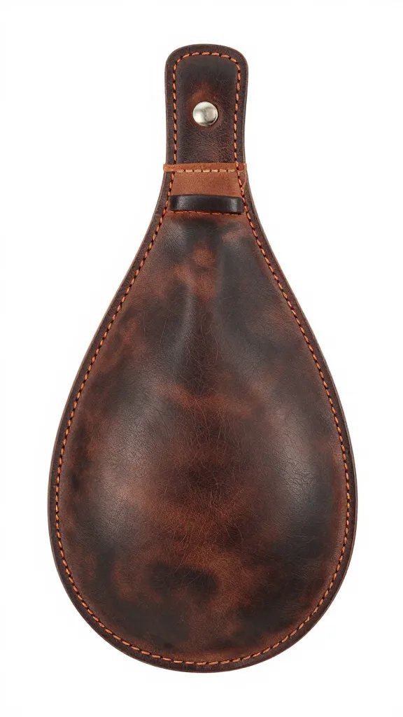 mirrored teardrop aviator on distressed saddle leather